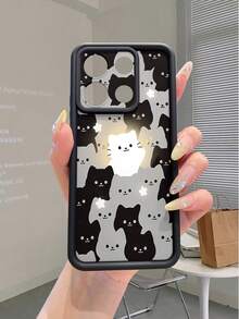 1 件时尚可爱夜光黑猫设计加厚防摔黑色喷砂手机壳适用于 Apple///Redmi/Infinix/Vivo//OPPO - 黑色 - 查看 10