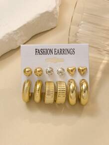 Conjunto de 24/12 peças de brincos de argola em formato de C em formato de lágrima para mulheres, combinação elegante e personalizada, adequada para uso diário, festas e férias