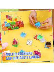 1/3/5/10/15件平衡智商迷宫游戏玩具套装 - 迷你3D脑力激荡魔方益智游戏迷宫拼图，盒装。趣味派对游戏，理想奖品 - 礼品袋填充物、生日派对玩具、礼物 - 彩色 - 查看 11