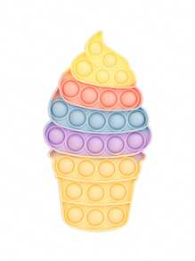 Colorful Ice Cream Bubble Stress Relief Fidget Toy, Popular Bubble Popping Toy For Adults And Kids, Party Game Decor Gift For Christmas, Halloween, Relaxation Toy, Fun Pushing And Fashionable Game For Children And Grown-Ups