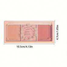 1pc 3-Color Natural Matte Blush Palette: Nude, Natural Matte Apricot, Natural Matte Tea Rose Color Blush