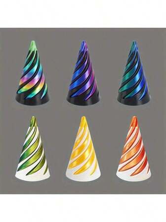 3D Printed Bi-Directional Thrust Spiral Cone Creative Toy, Fidget Toy, Finger Spinner Decor And Dual-Color Swirl Toy. Suitable For Ages 14+, Halloween, Christmas, Thanksgiving Holiday Gifts (3pcs Random Color)