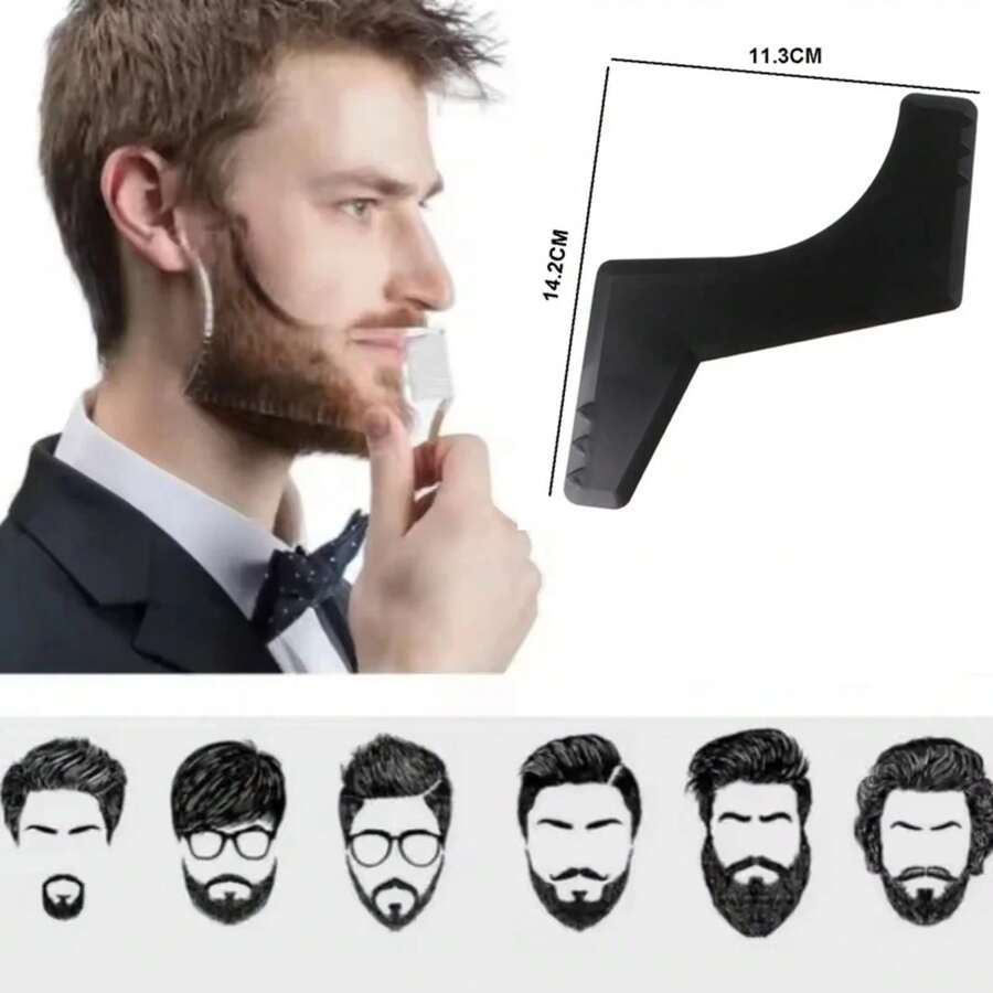 Delantal de afeitado para hombres, capa para recoger barba, babero para el cuidado facial, delantales para adultos, regalo de peluquero para hombre, delantal de limpieza - Herramienta de modelado de barba - Ver 1