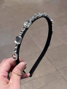 1pc Women's Elegant Rhinestone Square Hair Hoop, Suitable For Parties, Daily Wear, Gifts, Bridal Weddings, All Seasons,Hair Accessories,Hairband Headbands Head Accessories - Multicolor - View 16
