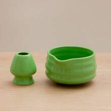 1pc/2pcs Set Japanese Matcha Tea Set, Matcha Bowl With Lip, Song Dynasty Tea Scoop Tool, Matcha Whisk Holder - Multicolor - View 3