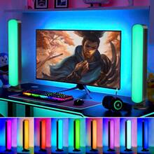 1/2pcs, Rgb Led Light Strip, Colorful Horizontal/Vertical Strip Lights With Base, Bedroom Ambient Light Can Connect To Any 5v Usb Power Supply With Remote Control
