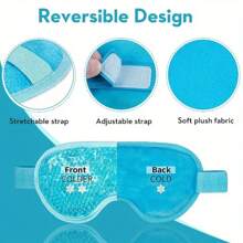1 pièce Masque de beauté yeux en gel PVC réutilisable, masque de beauté aux yeux frais et chauds, masque rafraîchissant et apaisant pouvant soulager la fatigue partielle des yeux, convient aux étudiants et aux travailleurs de bureau.