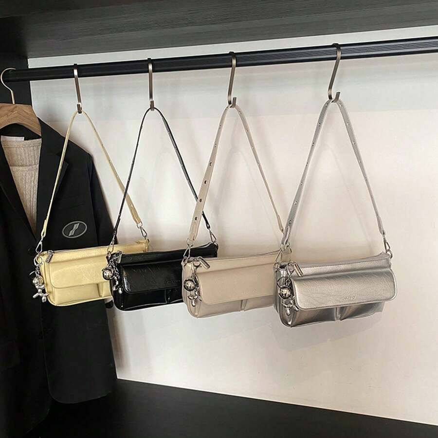 New Luxury French Baguette Bag, Women's Commuter Casual Minimalist Design Crossbody Bag With Fine Craftsmanship, Premium Feel, And Classic Style - Yellow - View 1