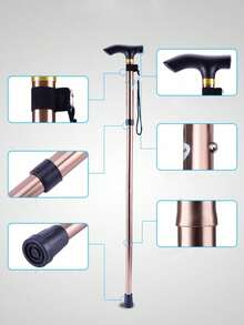 1 件伸缩折叠登山杖，加强型可调节老年人步行手杖