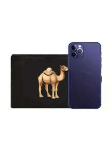 1pc Camel Themed Printed Zipper Makeup Bag, Large Capacity Cosmetic Bag, Skincare Products Storage Pouch, Travel Makeup Bag, Solid Color Zipper Pouch, Suitable For Wedding, Vacation, Makeup, Skincare Storage, Gift Giving, Travel Essential, Back To School, Student Stationery Bag, Travel Bag, Women Travel Cosmetic Bag - Multicolor - View 9