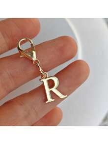 A-Z字母钥匙扣 - 优雅金色金属字母钥匙圈，配有龙虾扣，锌合金材质，经久耐用，适合度假、约会、海滩、购物、通勤和学习，是钱包、背包和车钥匙的理想之选 - 生日礼物和钥匙配件 | 时尚钥匙扣 | 金属钥匙扣，春夏最佳搭配 - 金色 - 查看 21