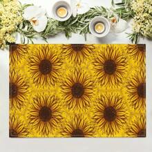 1/4/6/8/12 Piezas Manteles de mesa impresos de lino lavables, almohadillas protectoras de superficie, manteles de mesa de comedor para interiores y exteriores, adecuados para fiestas festivas, decoración de cocina y mesa de comedor