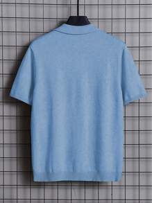 Men Solid Short Sleeve Knit Top