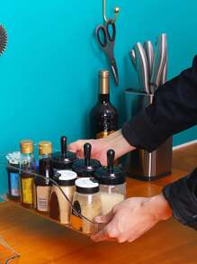 1 pieza Organizador de latas de cocina para despensa, organizador de latas de refresco para refrigerador, organizador de almacenamiento de latas, organización para refrigerador y congelador, sostiene latas de alimentos y sopa, dispensador de latas apilable transparente, accesorios de cocina