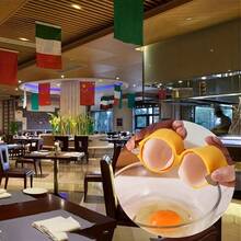 3件套不锈钢蛋壳分离器 - 快速剥壳分离蛋黄，经久耐用，厨房烘焙必备，配有易握黄色手柄和快速开壳功能 - 彩色 - 查看 8