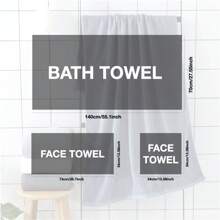 Juego de 3 toallas: 1 toalla de baño de 70 * 140 cm, 1 toalla de mano de 34 * 73 cm, 1 paño de lavado de 34 * 35 cm, suaves, absorbentes, aptas para el baño, el exterior, el campamento de vuelta a la escuela para el salón de belleza, el hogar y el baño