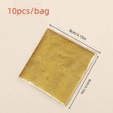 10/100/200/500张闪亮金色巧克力包装纸 - 一次性包装纸，适合DIY巧克力 - 非常适合节日礼物、圣诞节、生日派对 - 烘焙师和巧克力爱好者的理想之选 - 也适合自制零食 + 6张彩色心形自粘封口贴纸，适合剪贴簿和DIY工艺品，一次性，光面（颜色和款式随机），开斋节快乐