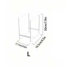 1 pieza Estante de almacenamiento de plato, tazón y plato de metal blanco, escurreplatos, organizador de platos de cocina, para encimera y gabinete