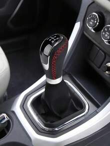 Universal 5-Speed Manual Gear Shift Knob, Leather Manual Transmission Gear Shift Head For Car Modification - one-size - View 5
