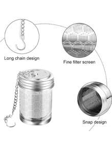 1pc Tea Infuser For Loose Tea, 304 Stainless Steel Tea Diffuser Filter With Chain Hook, Ultra Fine Mesh Tea Infuser For Teapots, Mugs, Water Bottles, Coffee, Spices And Condiments. Back To School
