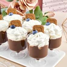 36/20/10 Pcs Transparent Dessert Cups (With Spoons), 5oz Pudding Cups, Appetizer, Mousse, Tiramisu, Ice Cream, Yogurt, Snow Cone Cups - Great For Birthday Party, Wedding, Baby Shower, Catering, Cocktail, Buffet, Graduation, Holiday Event