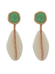 ZAA New Fashion Irregular Geometric Resin Dangle Earrings