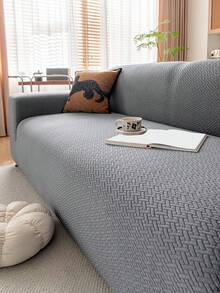 1 件装现代弹力沙发套，全包覆式，宠物友好，可机洗 - 适用于 1/2/3/4/5 座可伸缩沙发，易于安装，防尘防滑，四季皆居装饰面料（深灰色，90-140 厘米，单人座，1 件装） - 深灰色 - 查看 9