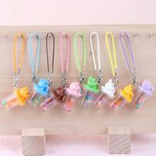 1pc Luminous Animal Straw Cups, Rocking Cups, Creative Three-Dimensional Resin Accessories, DIY Keychains, Mobile Phone Chains, Pendants, Cloth Dolls, And Other Universal Hanging Accessories For Dolls