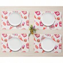 Placemats Set Of 4 Vinyl Washable Wipeable Place Mats12inx18in Heat Resistant Waterproof Place Mat - asPic - View 5