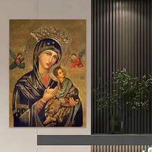 1pc Russian Orthodox Icon Canvas Art Print, "Our Eternal Help" Woman, Modern Home Wall Decor, Waterproof, Office, Bedroom, Restaurant, Bar Wall Art, Frameless, Perfect Gift And Decoration,Aesthetic Room Decor, Bedroom,Waterproof Canvas Wall Art, Artwork Wall Painting For Gift,Kitchen, Dining Room, Living Room, Cafe, Bar, Wall Decor , Home And Dormitory Decoration Gifts Birthday Graduation - Multicolor - View 3