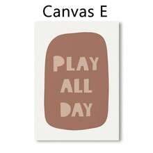 1pc Boho Foot Mushroom You Are Loved Play All Day Be Wild Home Nursery Art Canvas Painting Room Wall Decor Posters Picture Decoration Gift Optional Frame,Wall Art With Frame - Multicolor - View 33