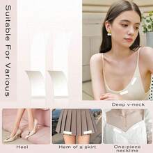 Cinta adhesiva de doble cara para levantar el busto para vestidos de novia de mujer, cinta invisible para ropa y disfraces, cinta de tela amigable con la piel para senos pequeños, cinta para dobladillos para todos los tonos de piel, resistente a la exposición a la luz, cinta de soporte invisible para ropa interior, refrigerante para verano, playa, viajes