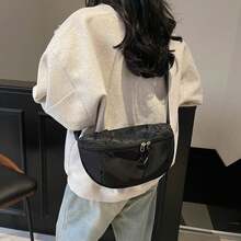 New Arrival: Contrast Color Crossbody Bag - Large Capacity Shoulder Sling For Women, Perfect For Casual And Outdoor Use - Grey - View 8