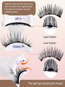 4pcs Magnetic Eyelashes + 1pc Eyelash Curler + 1pc Storage Box, Magnetic False Eyelashes, Magnetic Eyelash Curler, Glue-Free, Soft Adherence, Easy To Wear, No Deformation, Delicate, Lightweight