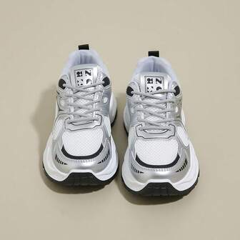 女士厚底增高运动鞋，ins风，修身防滑，轻便透气网眼，休闲跑步鞋，适合春秋季