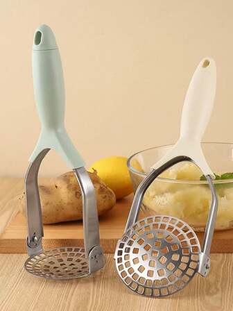 1pc Stainless Steel Potato Presser For Home Use Potato Masher Kitchen Utility Tool Potato Masher For Sweet Potato And Yam Outdoor Kitchen Use Cuisine Maison Ustensiles De Cuisine