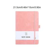 1 pezzo Taccuino portatile minimalista e alla moda formato A7/A6/A5, copertina in vera pelle di pecora morbida, texture fine, pagine interne in carta Dacron spessa, impermeabile e resistente, con design a quadri e porta-penna, taccuino semplice per studenti, blocco note portatile