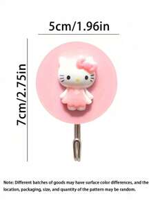 Sanrio 1Pc Hello Kittys Cartoon Hook Kawaii Dormitory Bathroom Hanger Towel Multifunctional Wall Decoration(Some Parts May Be Random)