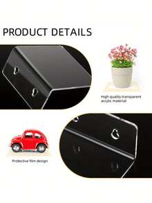 1/2/4/6 chiếc Kệ tường dính Acrylic nhỏ, Kệ tường nổi mini, Giá trưng bày Acrylic, Giá lưu trữ gắn tường, Thích hợp cho những người nổi tiếng, Cây trồng, Hình ảnh và Ảnh Giá treo tường hiện đại, Thích hợp cho trang trí văn phòng, phòng ngủ và phòng khách. (1 Giá trưng bày đi kèm với hai ốc vít và hai miếng keo siêu dính, Sản phẩm có màng bảo vệ, xé ra để sáng hơn) Trang trí phòng - Nhiều màu - Xem 9