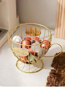 Estantería de almacenamiento de lujo al estilo nórdico para bocadillos y dulces, estantería de exhibición para mostrador de cafetería, organizador de cápsulas de café para el hogar - Multicolor - Ver 9