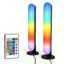 1/2pcs, Rgb Led Light Strip, Colorful Horizontal/Vertical Strip Lights With Base, Bedroom Ambient Light Can Connect To Any 5v Usb Power Supply With Remote Control