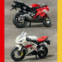1 pièce - Modèle de moto simulée Jouets pour enfants Décoration de moto Moto à glissière Réservoir d'essence en alliage Pneu en caoutchouc Cadeau d'anniversaire exquis pour garçons Décoration de chambre Cadeaux d'hiver, Moto jouet, Motocyclette, Jouets de Noël, Rentrée scolaire