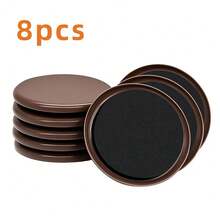 4/8/12/16pcs Furniture Sliders, Plastic Chair Leg Glides, 3.5-Inch Heavy Duty Moving Pad, Chair Leg Floor Protectors, Hardwood Floor Pads, Reusable Round Gliders,Easily Move Various Heavy Furniture,3 Colors Available - Beige - View 16