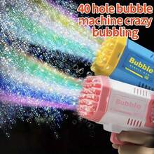 手持式自动吹泡泡玩具，儿童电动泡泡枪发射器，泡泡机[无需电池，无需泡泡液]