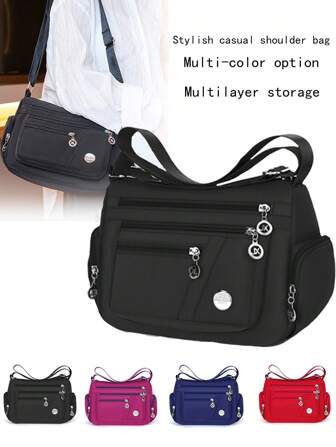 Nueva bolsa bandolera de tela Oxford, maletín de gran capacidad para hombres