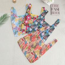 1 pièce sac fourre-tout réutilisable pour le shopping à imprimé tropical