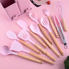 Kit 19 Peças Jogo de Utensílios de Cozinhaa em Silicone Completo Antiaderente e Resistente