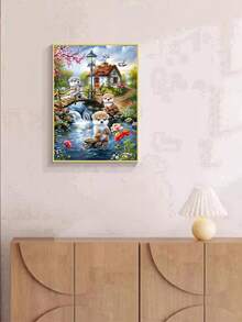 1 件 DIY 钻石画套装 - 狗，家居装饰，全钻，30x40cm/40x50cm - 彩色 - 查看 5