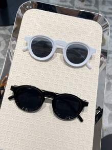 1 Stück/2 Stück/3 Stück/4 Stück Damen Mode Brillen 2025 Neu Rund Multi-Farben Mode Brillen geeignet für Ausflüge, Reisen, Vintage Stil, Musikfestivals, vielseitig einsetzbar für Sommerurlaub am Strand, Outdoor, Reisen