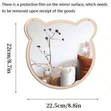 Acrylic Mirror Animal Wall Decoration For Kids Room Bedroom, Comes With Protective Film That Needs To Be Removed Upon Delivery - Wood Color - View 9